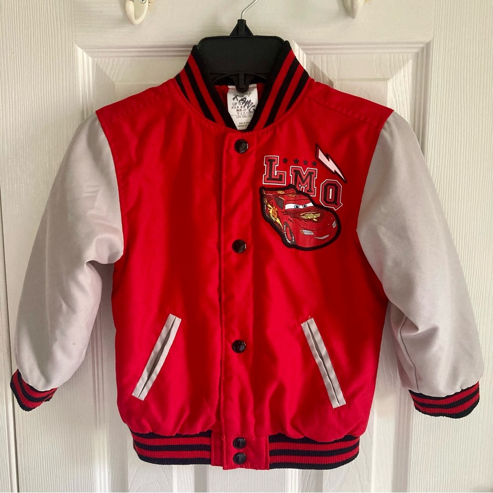 Disney Pixar Cars Lightning McQueen Varsity Jacket For Kids